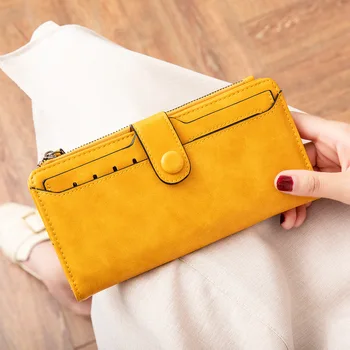 

Long Wallet Women 2020 New Simple Multifunctional Folding Card Wallet Ladies Clutch Monederos Para Mujer Monedas Y Tarjetas