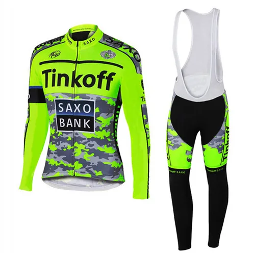 Maillot Ropa Ciclismo Invierno Tinkoff зимний комплект велосипедной одежды из флиса с длинными рукавами, велосипедная одежда