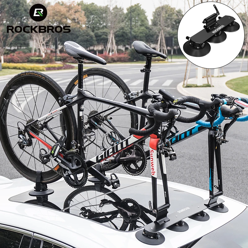 ROCKBROS Car Roof-Top Suction Carrier Bicycle Rack For Mountain MTB Road Bike Hub Quick Install Vacuum Chuck Fixing Accessory