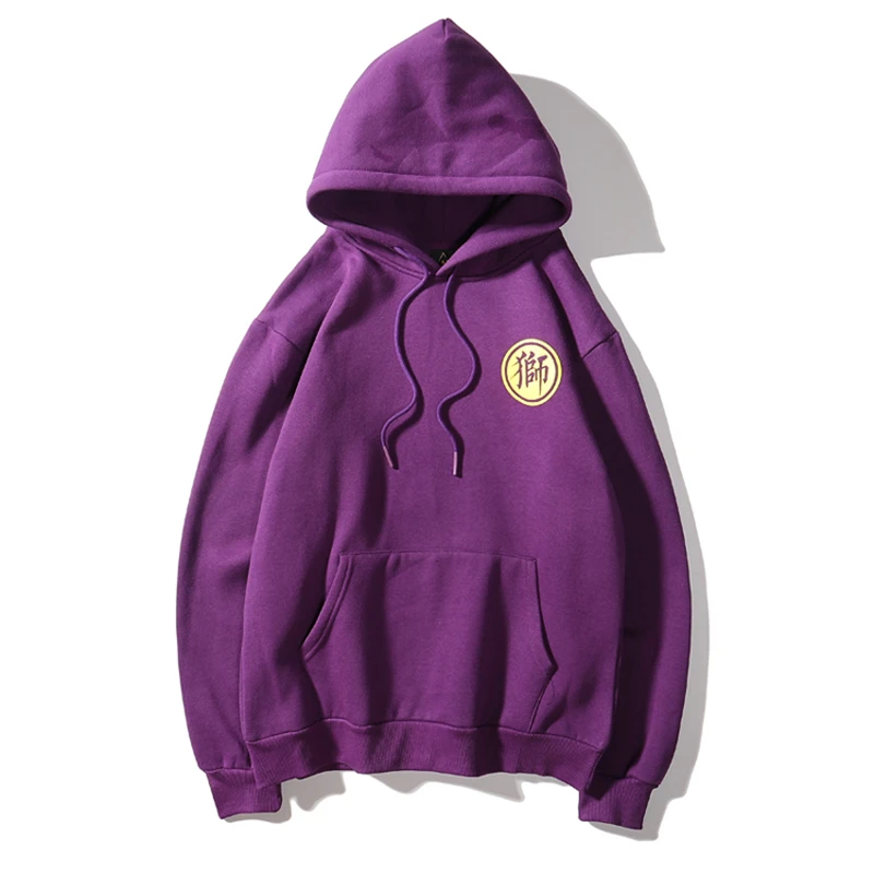 Bebovizi Hip Hop Lion Dance Print Fleece Hooded Sweatshirts Chinese Style Pullover Streetwear Mens Casual Hoodies