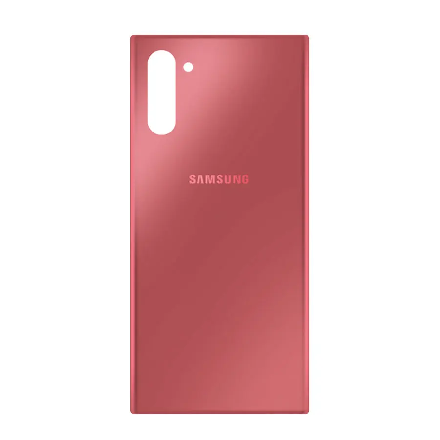 Note 10 чехол для SAMSUNG GALAXY NOTE 10 Note10 крышка батареи дверь задняя крышка панель с наклейкой - Цвет: Aura Pink