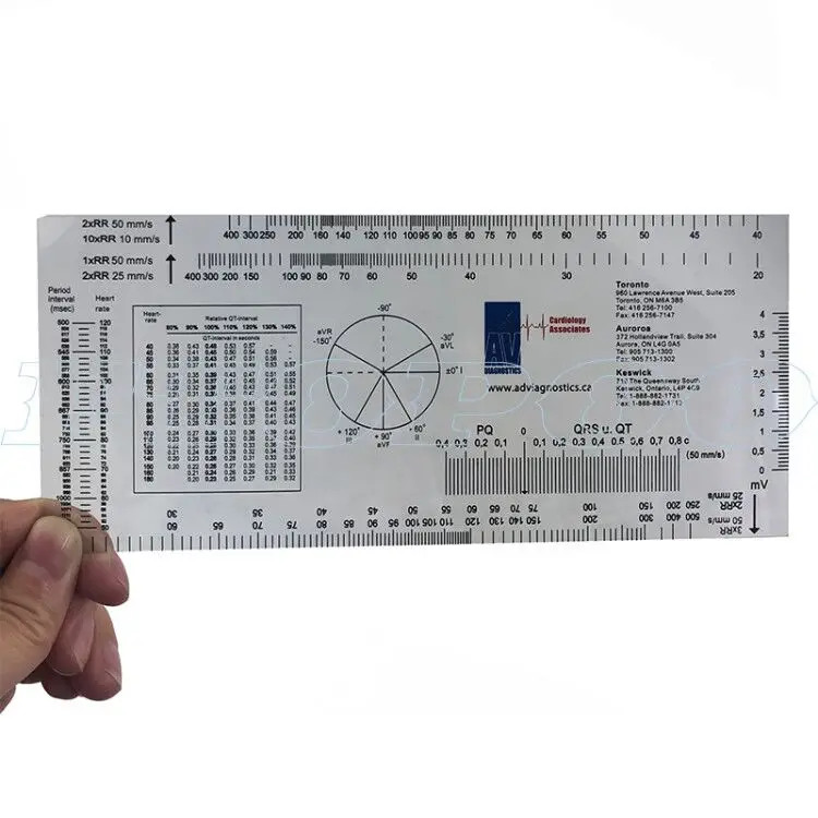 1pcs ECG ruler ECG goniometer medical ruler Medical Caliper electrocardiogram divider Medical Divider