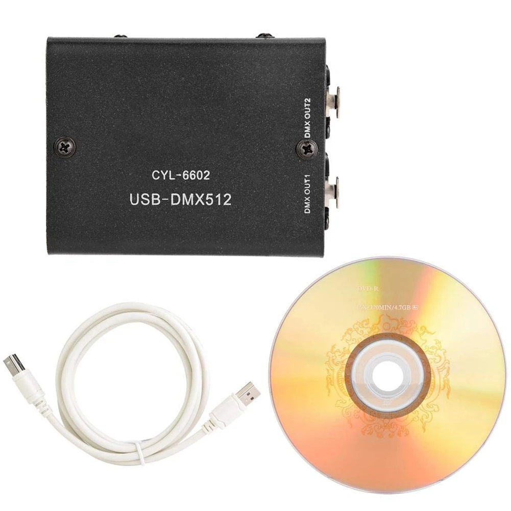 512-канальный преобразователь Mini USB в DMX512 компьютер Das светильник черный сценический светильник ing контроллер аксессуары Модуль светодиодный светильник декодер