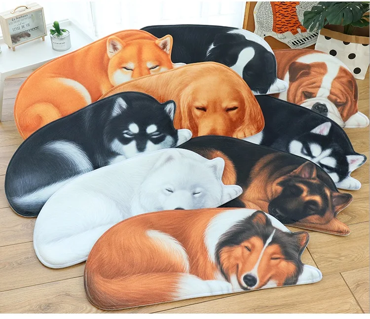 Большой 3D коврик для входной двери с изображением спящей собаки гостиной спальни