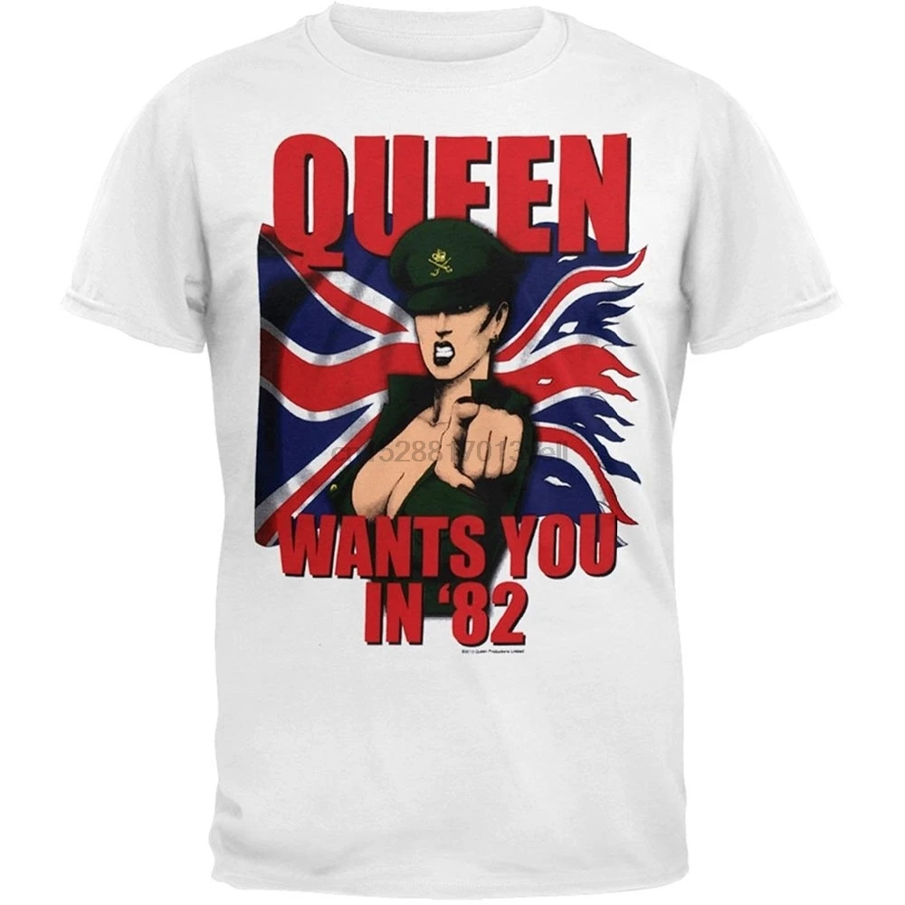 2018 модная повседневная Уличная queen-хочу чтобы вы в 82 футболка из мягкой ткани