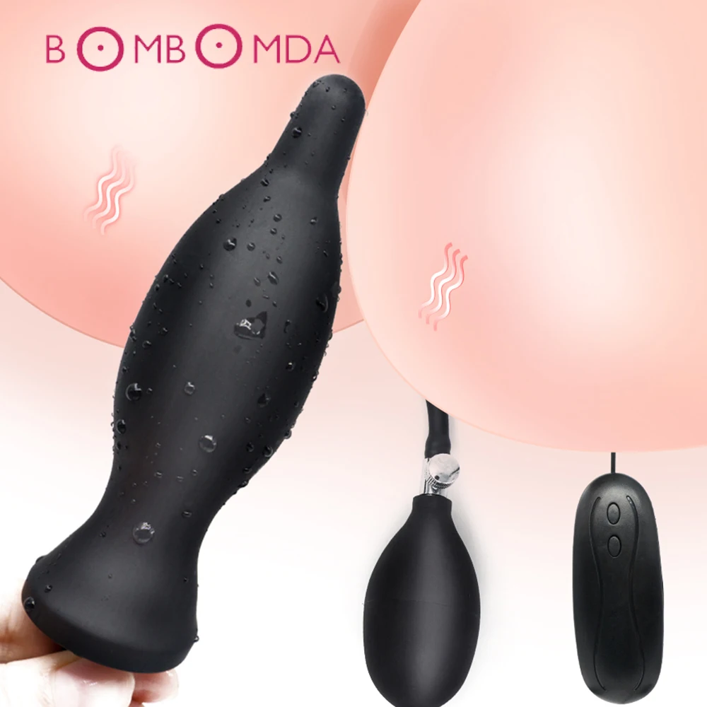 10 Speed Inflatable Anal Vibrator For Adult Dilator Expandable Huge Big Dildo Butt plug Sex Toys Men Prostate Massager | Красота и