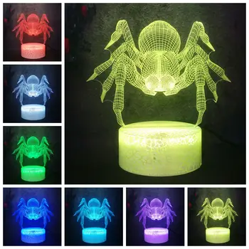 

Insect Biology Spider Spins Duck Cute Rabbit Pet Cat Modeling Lamp 3D LED RGB Charge Bulb Cool Colorful Night Light Kid Toy Gift