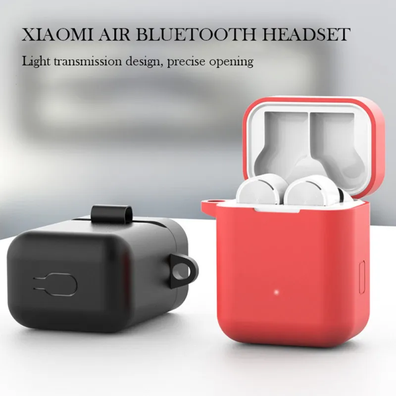 Силиконовый наушник чехол с карабином для Xiaomi Air Pro Bluetooth беспроводная гарнитура