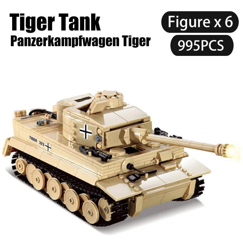 82010-11 город большой Panzer IV Typef2 Танк строительные блоки армия военная техника WW2 солдат фигурка с оружием кирпич дети мальчик игрушки