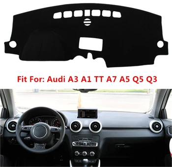 

Black Car Dashboard Cover Dash Mat For Audi A3 Q3 RSQ3 Q5 Q7 TT A1 4-doors 2006 2007-2019 Auto Sun Shade Pad Carpet Protector