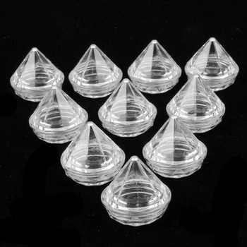 

50 Pcs/Set 5g Cosmetic Jars Empty Eyeshadow Makeup Glitter Powder Container DIY Diamond Shape Clear Refillable Bottles