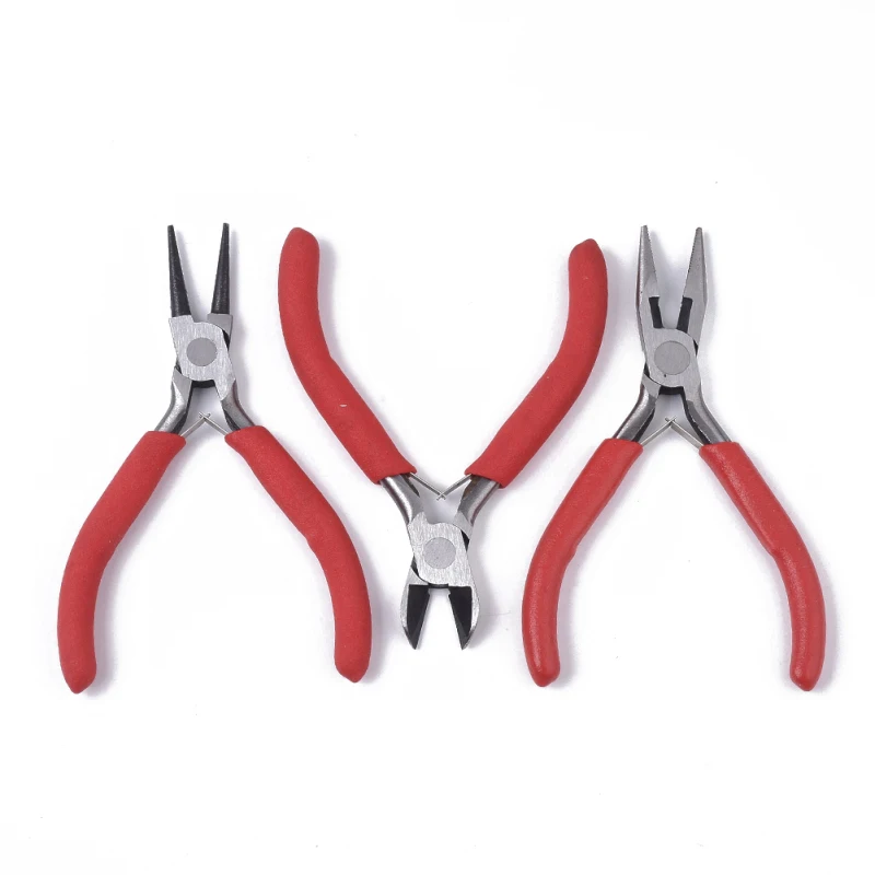 pandahall Jewelry Pliers Sets DIY Jewelry Tools kit For Jewelry Making DIY Round Nose Plier Wire Cutter Plier Side Cutting Plier