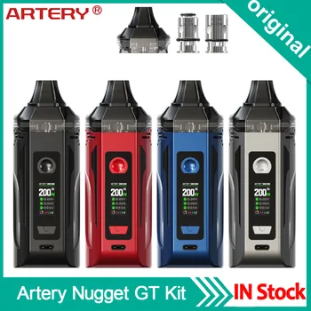 

Artery Nugget GT Dual 18650 Pod Mod Kit 8ml Pod & 0.96-inch screen 0.15ohm 0.4ohm XP coil RBA Coil Vaporizer Vape Kit
