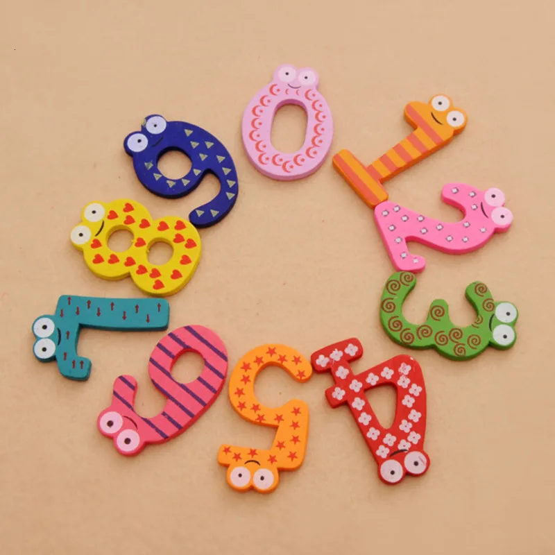 Wooden Numbers A-Z Letter Alphabet Magnet Educational Toy For Baby Kids Fridge Magnet Sticker Montessori Learning Toys Gadget