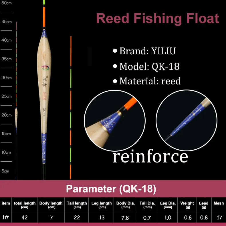 Фирменные умные тростниковые поплавки для ловли карпа, буй для ловли карпа, рыболовные снасти, инструменты, китайская фабрика - Цвет: QK-18