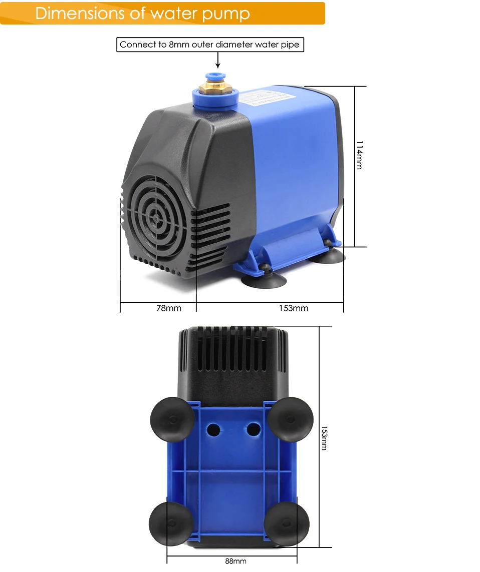 4.5m fluxo máximo 4500l h multi-função submersível