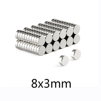 

100/200/300PCS 8x3 mm Rare Earth Magnets Diameter 8x3mm Small Round Magnet 8mmx3mm Permanent Neodymium Magnets D8*3mm