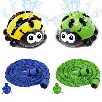 

Outdoor Water Spray Sprinkler for Kids Backyard Spinning Ladybug Sprinkler Toy for Toddlers Attaches to Standard Garden Hose