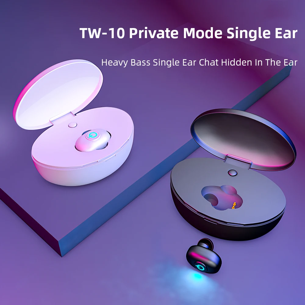TW10 Мини Bluetooth наушники беспроводные гарнитуры с шумоподавлением TWS в ухо один зарядный ящик HD голосовые наушники для samsung S10