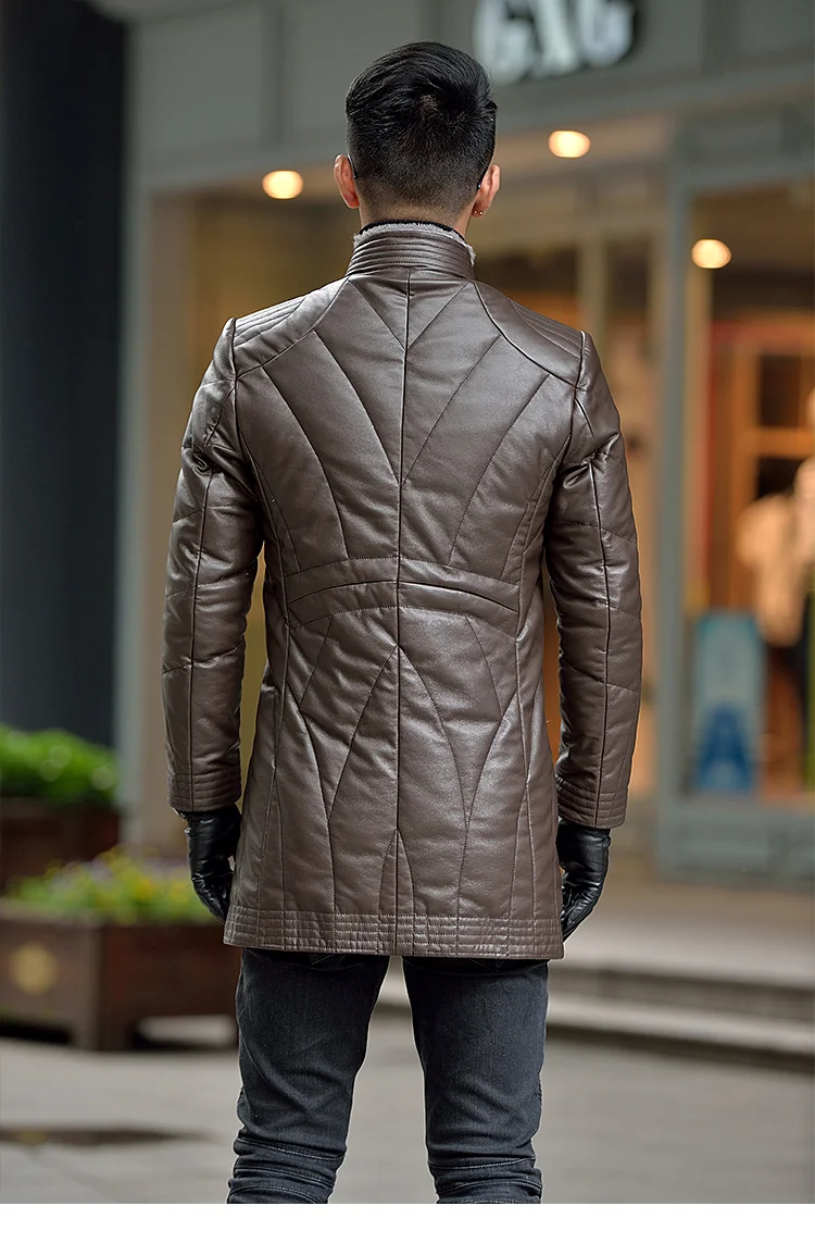 Batmo мужское модное зимнее кожаное пальто Тренч одежда длинное пальто мужская одежда Размер M, L, XL, XXL, XXXL, XXXXL