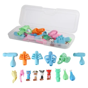 

Kids Writing Posture Correction Device Tools Set Pencil Holder Stationery Box for Kids Cute Hand writing Aid Trainer