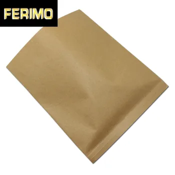 

100Pcs/lot 9 Sizes Brown Plastic Kraft Paper Greaseproof Open Top Package Bag Bakery Fried Food Chips Bread Packing Pouch