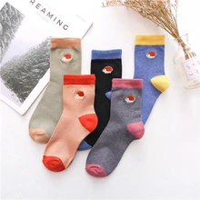 Новинка; женские повседневные хлопковые носки высокого качества с открытым носком и вышивкой в виде животных; 10 пар