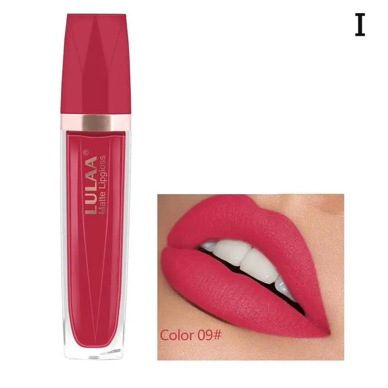 9 Matte Lipgloss Sexy Lip Gloss Matte Long Lasting Waterproof Cosmetic Beauty lipgloss Moisturizing Non-stick Cup Lip Makeup - Цвет: 9