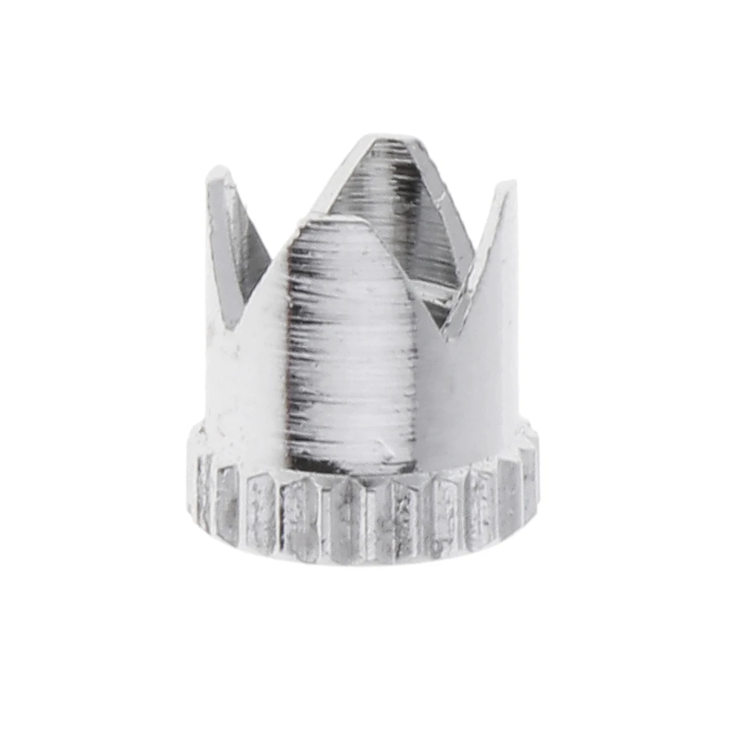 Brass Airbrush Crown Shape Needle Cap Air Brush Machine Accessories Parts Silver