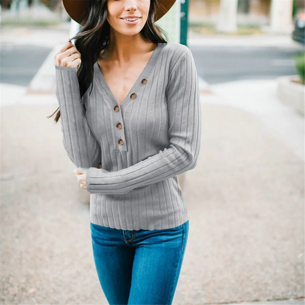 Женская рубашка с глубоким v образным вырезом и длинным рукавом приталенные топы