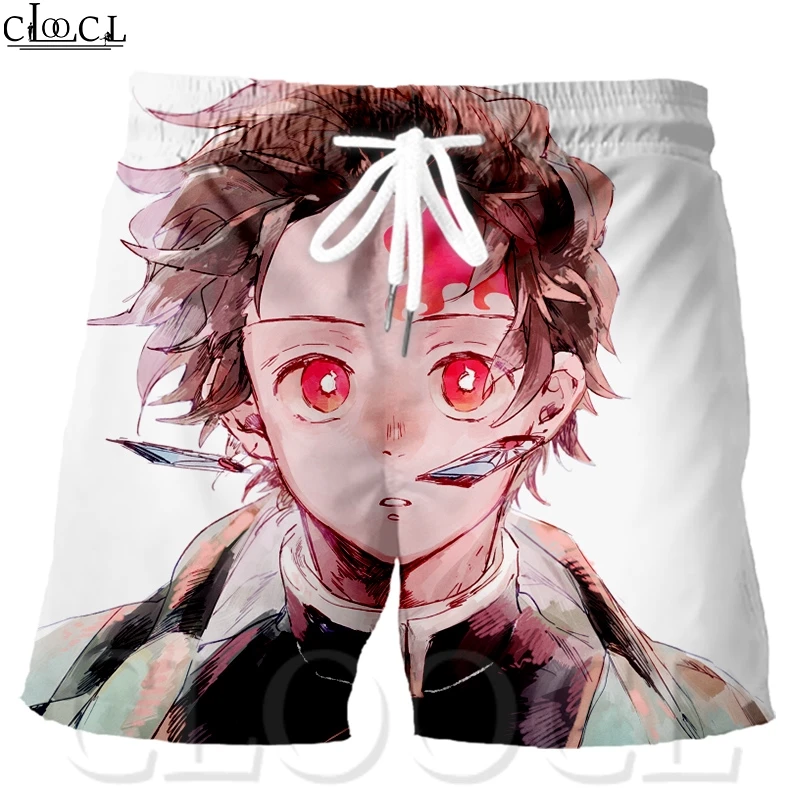 Мужские спортивные шорты CLOOCL Kimetsu No Yaiba с 3D принтом модные летние свободные для