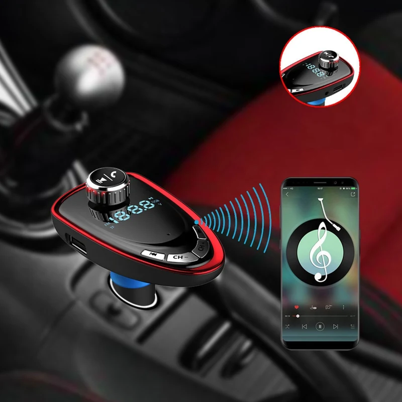 Беспроводной Bluetooth Автомобильный mp3 плеер fm-передатчик AUX аудио приемник TF USB музыкальные плееры двойной USB прикуриватель зарядное устройство