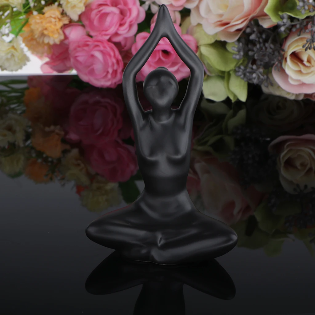 Home Yoga Girl Ornaments Ceramic Crafts Ornament Creative Home Furnishing 4