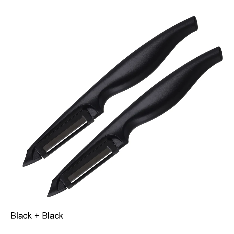 Black Black Кухонная Gadgetsc антиоксидантная керамическая машинка для чистки картофеля для овощей фруктов моркови Овощечистка резак многоцветная ручка - Цвет: Black Black