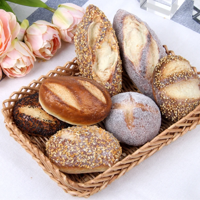 Simulation bread set fake cake fake soft latex bread model simulation food props fake food toys