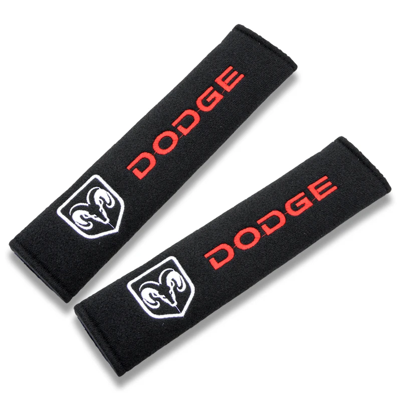 

2pcs Black Color Car Seat Belt Cover Shoulder Pads Car Styling For Dodge Challenger RAM 1500 Charger Avenger Caliber Nitro