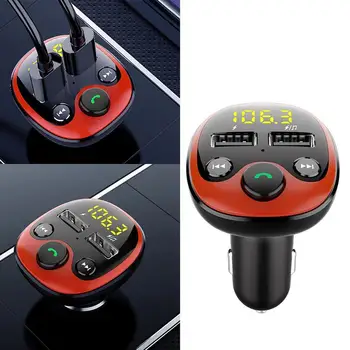 

Car Charger for iPhone Mobile Phone Handsfree FM Transmitter Bluetooth Car Kit MP3 Player Dual USB Car 3.1APhone Charger