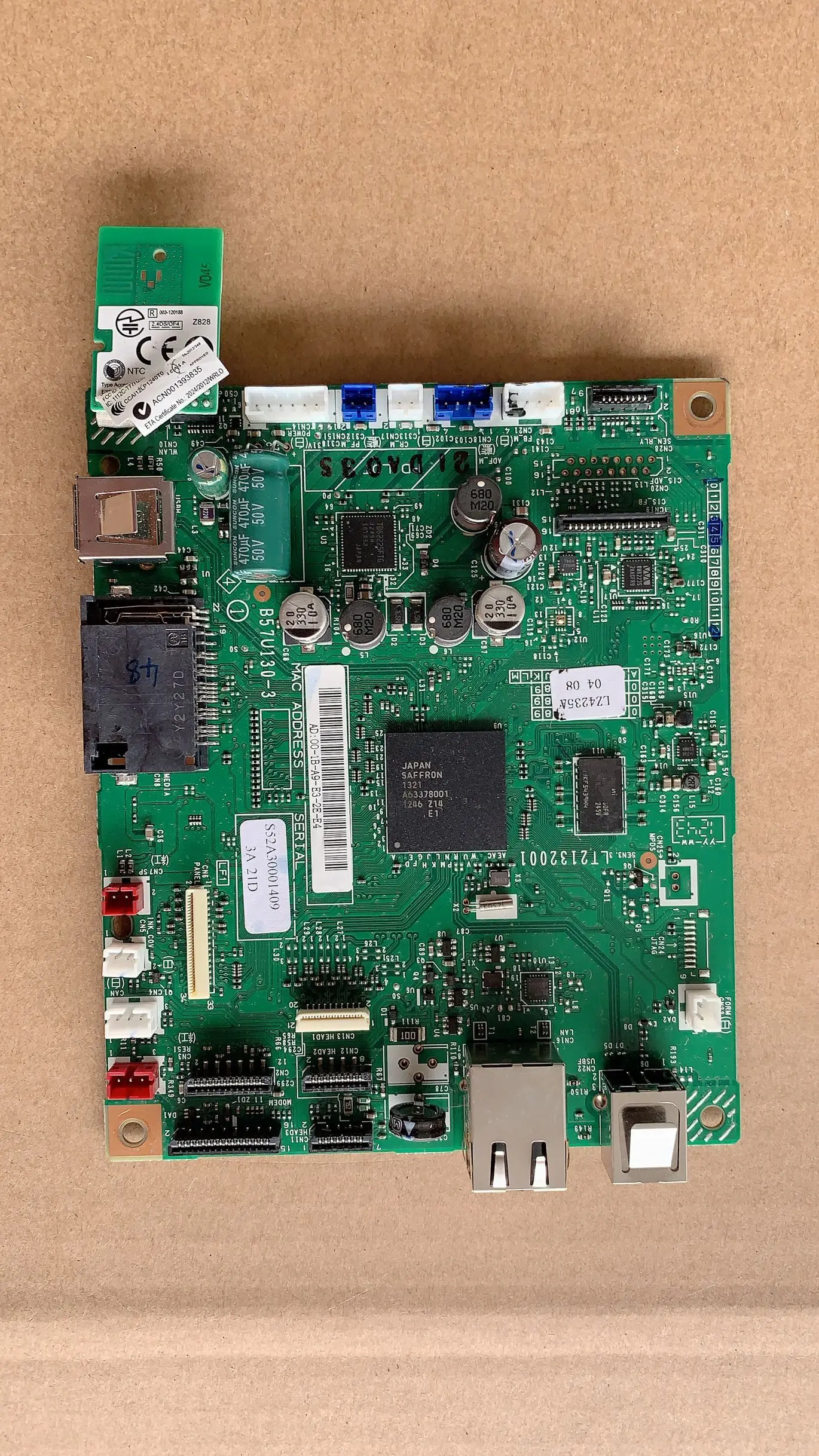 

MAIN BOARD LT2132001 B57U130-3 FOR BROTHER MFC J4510DW PRINTER