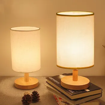 

table lamp bedroom study bedside lamp solid wood creative birthday gift night light decoration