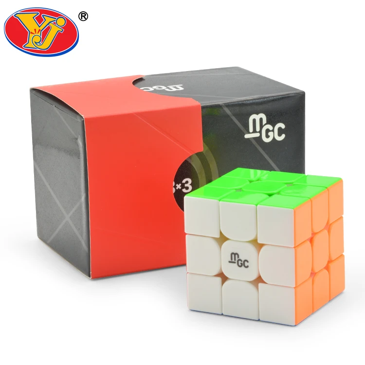 Tanie Nowy YJ MGC II 3x3x3 magnetyczna magiczna kostka wersja 2 Yongjun MGC V2 prędkość kostki na trening mózgu zabawki dla dzieci dzieci
