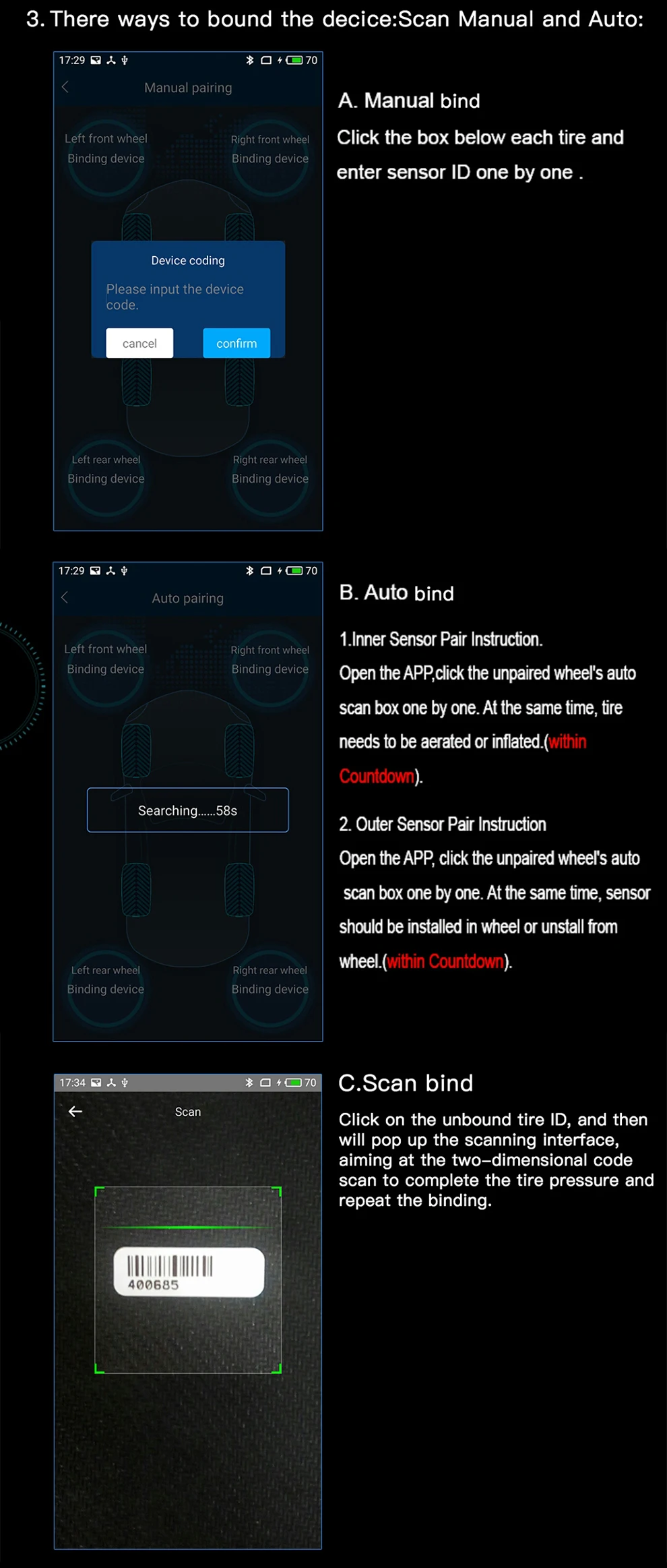 TPMS Bluetooth 4,0 Автомобильный внешний TPMS контроль давления в шинах BLE TPMS низкое энергопотребление для Android/IOS с 4 датчиками