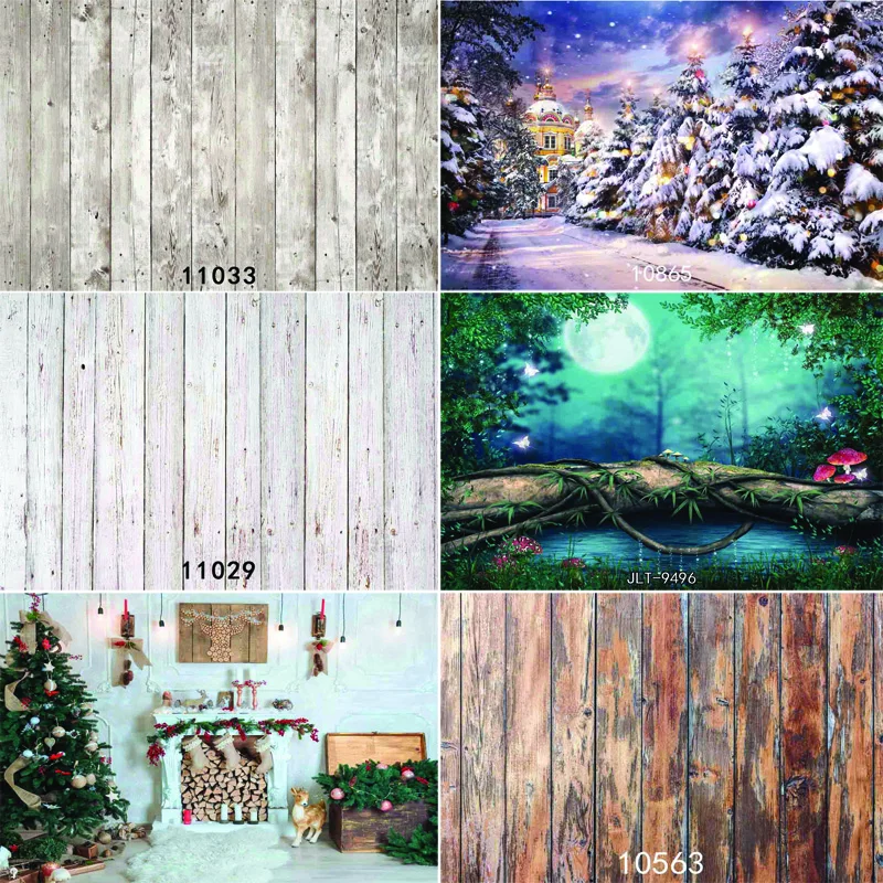 

Vinyl Custom Photography Backdrops Prop Wooden Planks Theme Photography Background JL-03