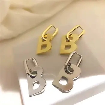 

Big Letter Earrings 2020 New Fashion Jewelry Statement Personality Heavy Metallic Earings Wholesale