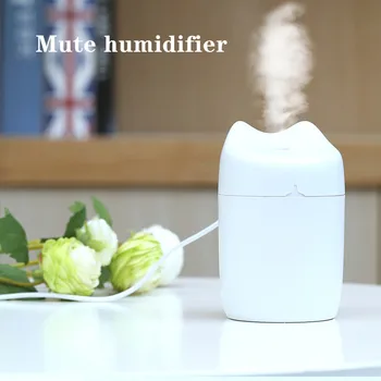 

Portable 220ml Humidifier Mini Ultrasonic Air Humidifier Romantic Soft Light Essential Oil Diffuser Car Purifier Cool Mist Maker