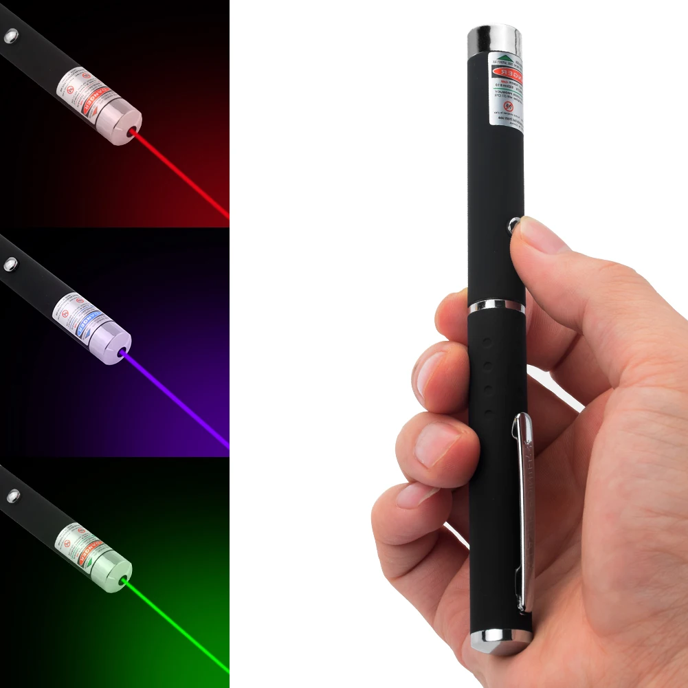 Blue Purple Green Red Beam Laser Lazer Light Pointer Pen Powerful 650/532nm 