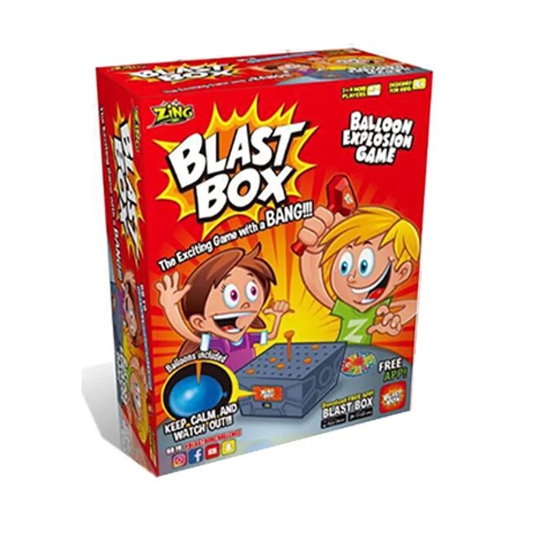 Горячая Распродажа игра «Blast Box» стук коробка трюк игрушки вечерние интерактивные взрыв воздушный шар