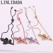 8 шт. Радуга Мода CZ микро мозаичные браслеты для Леди Девушки Красочные циркония кактус ювелирные браслеты