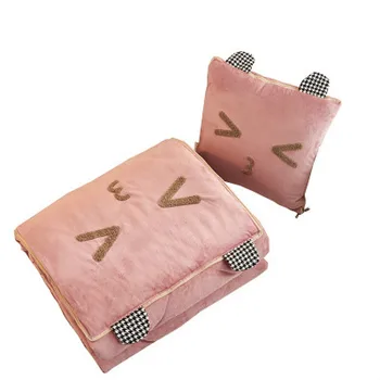 

Crystal velvet pillow quilt quilt dual-use cushion was car office lunch break pillow