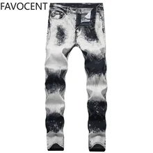 Джинсы, Мужские штаны-шаровары, джинсы в стиле хип-хоп, повседневные брюки, мужские спортивные штаны для бега, длинные штаны с принтом, белые штаны, Прямая поставка
