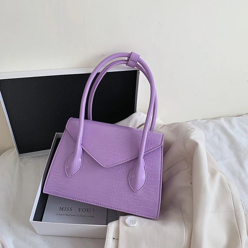 Сумки Кроссбоди с крокодиловым узором для женщин 2020 маленькая сумочка Багет